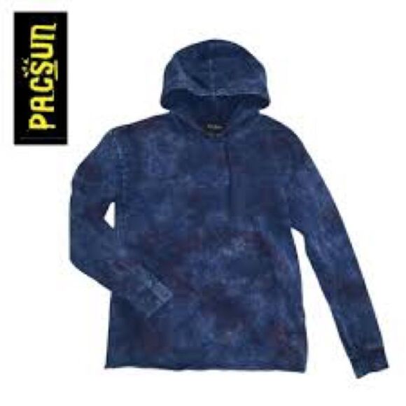 Pacsun Blue Tie-Dye Hoodie - Picture 1 of 3